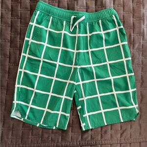 Hanna Andersson Green Checkered Kids Shorts